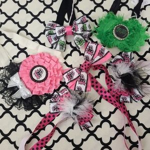 Bundle of 6 FOX Racing Headbands Black Pink Green